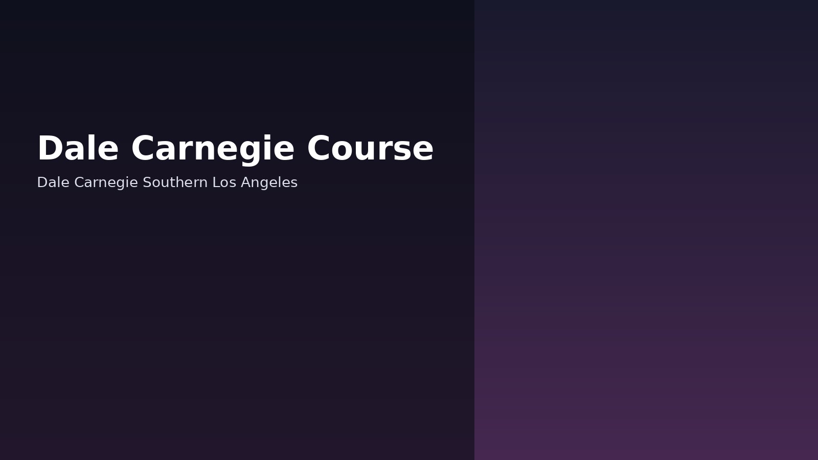 Dale Carnegie Course