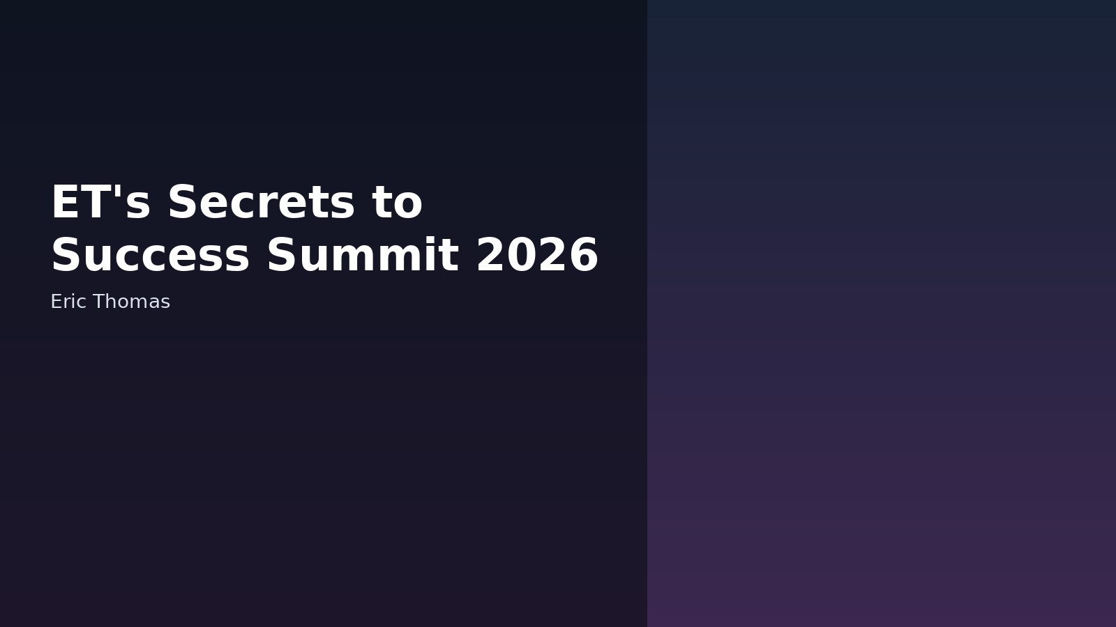 ET's Secrets to Success Summit 2026