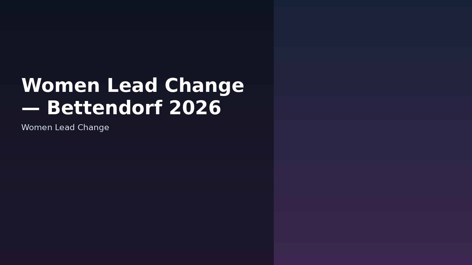 Women Lead Change — Bettendorf 2026