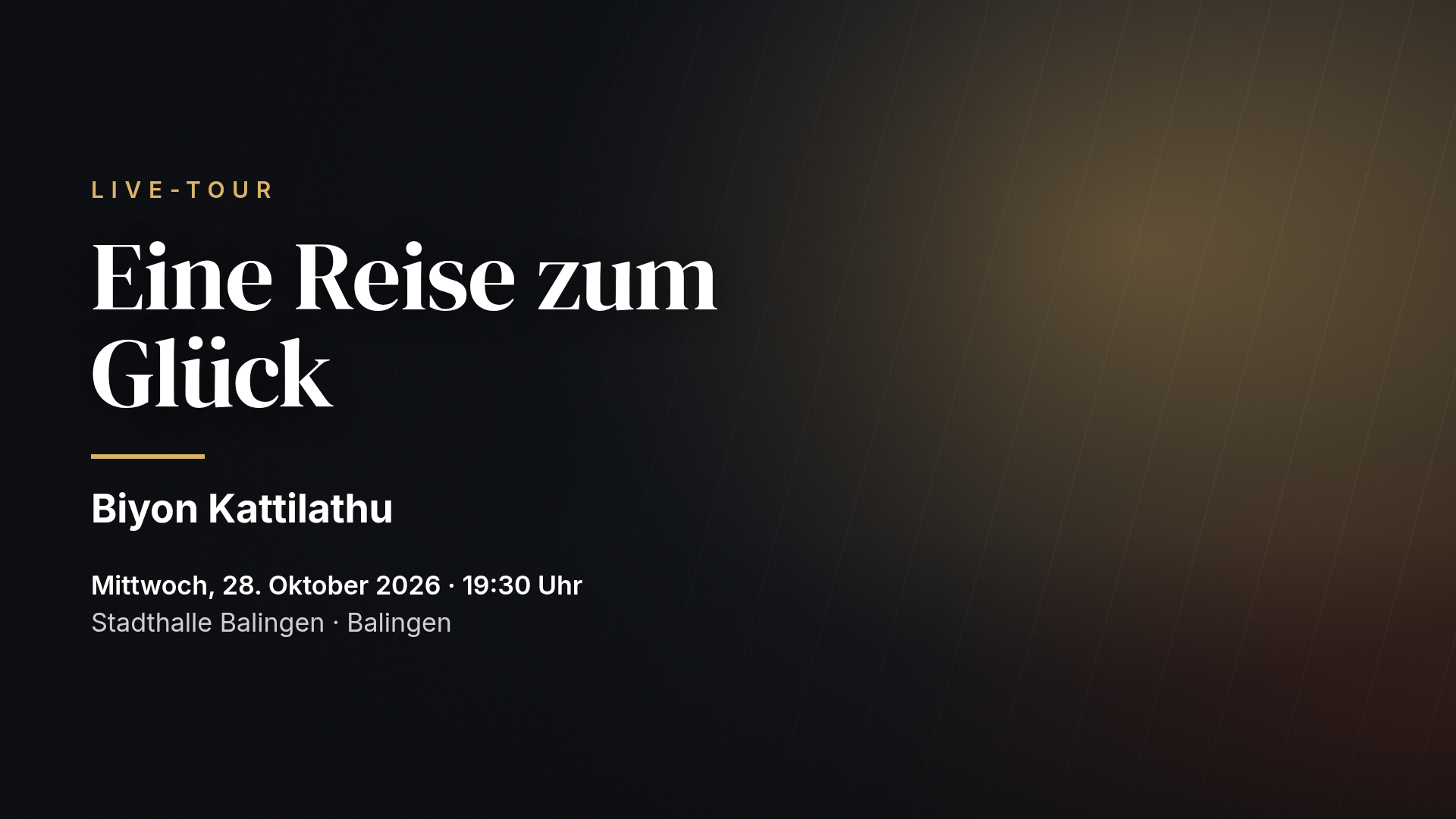 Biyon Kattilathu: Eine Reise zum Glück — Balingen