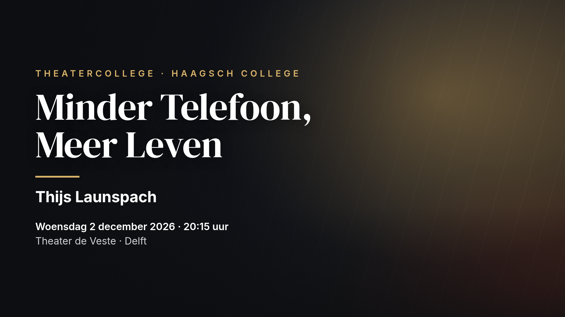 Thijs Launspach: Minder Telefoon, Meer Leven — Delft