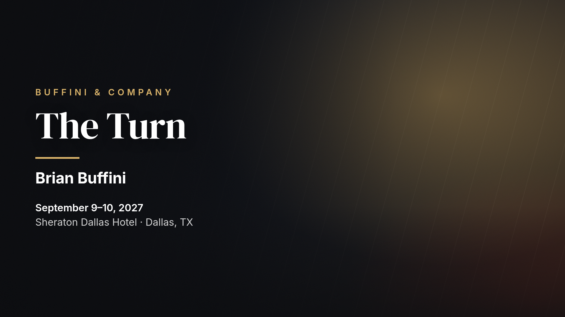 The Turn with Brian Buffini — Dallas