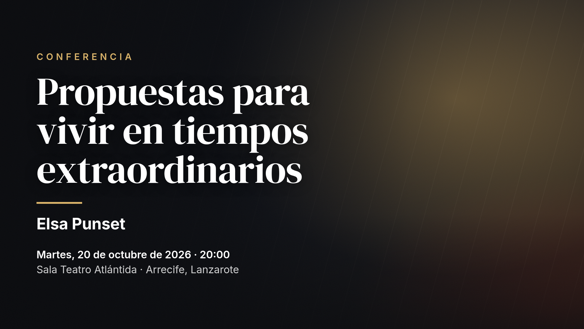Elsa Punset: Propuestas para vivir en tiempos extraordinarios