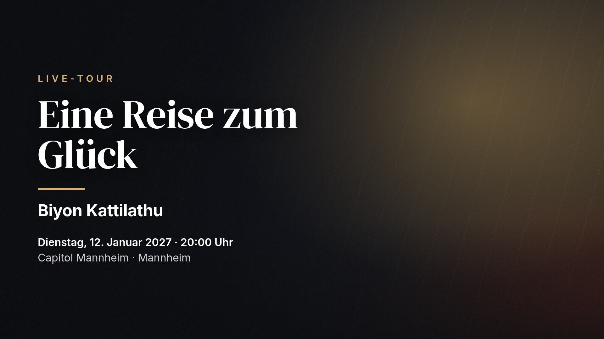 Biyon Kattilathu: Eine Reise zum Glück — Mannheim