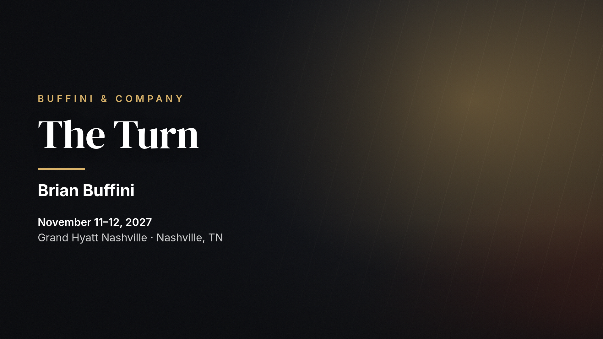 The Turn with Brian Buffini — Nashville