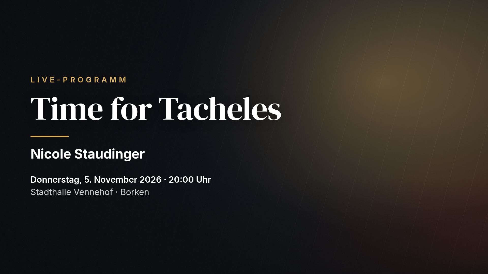 Nicole Staudinger: Time for Tacheles — Borken