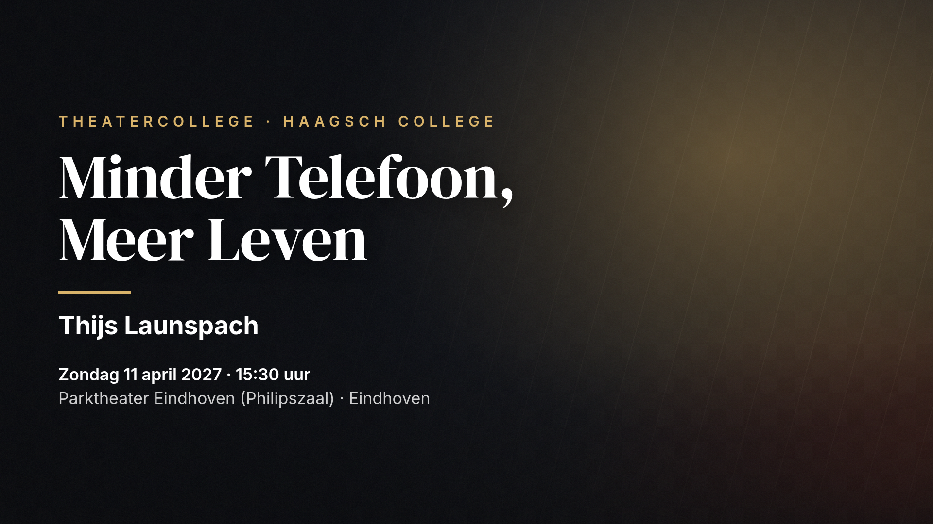 Thijs Launspach: Minder Telefoon, Meer Leven — Eindhoven