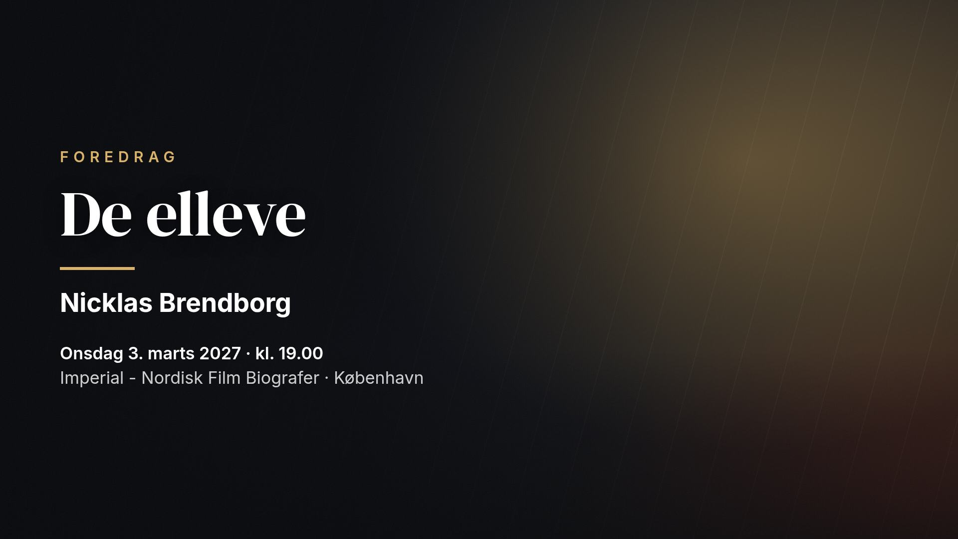 Nicklas Brendborg: De elleve — København