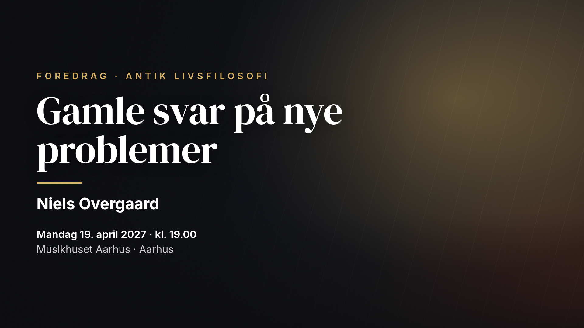 Niels Overgaard: Gamle svar på nye problemer — Aarhus