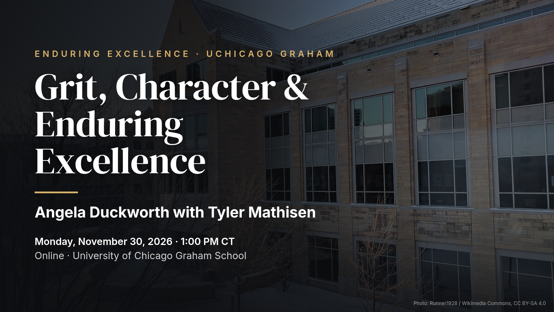 Angela Duckworth: Enduring Excellence — UChicago Graham School