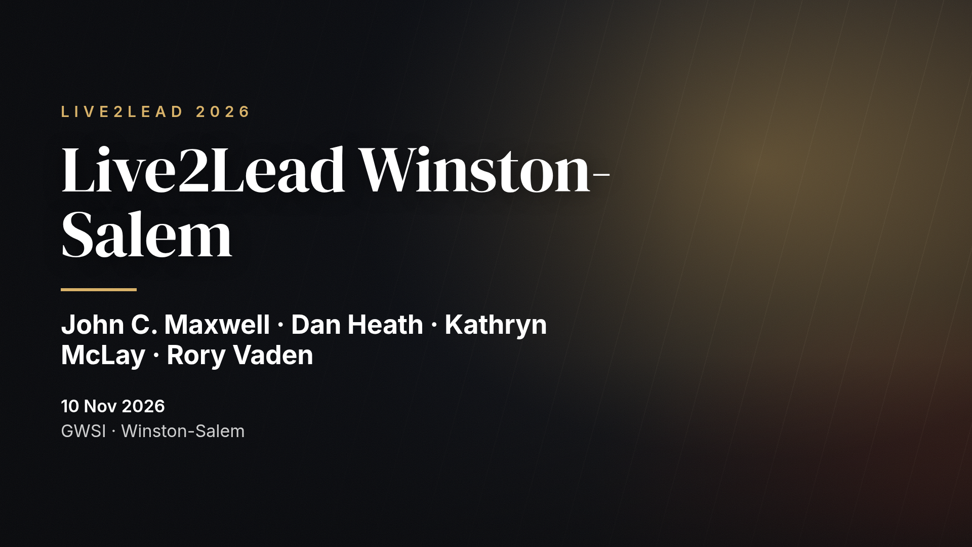 Live2Lead 2026 — Winston-Salem (hosted by 4th Figure)