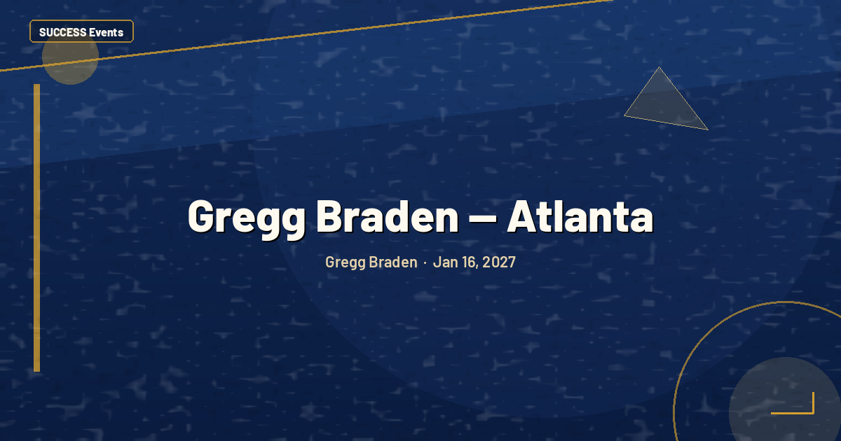 Gregg Braden — Atlanta
