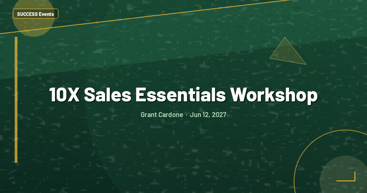 10X Sales Essentials Workshop