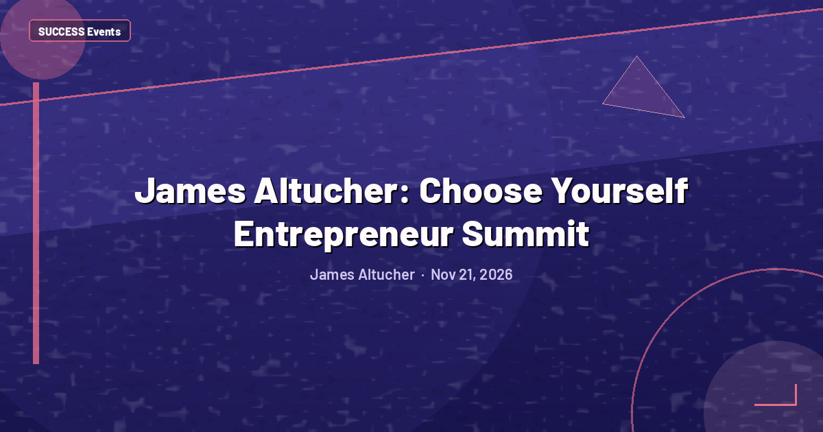 James Altucher: Choose Yourself Entrepreneur Summit