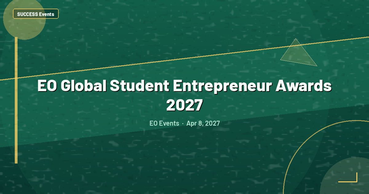 EO Global Student Entrepreneur Awards 2027