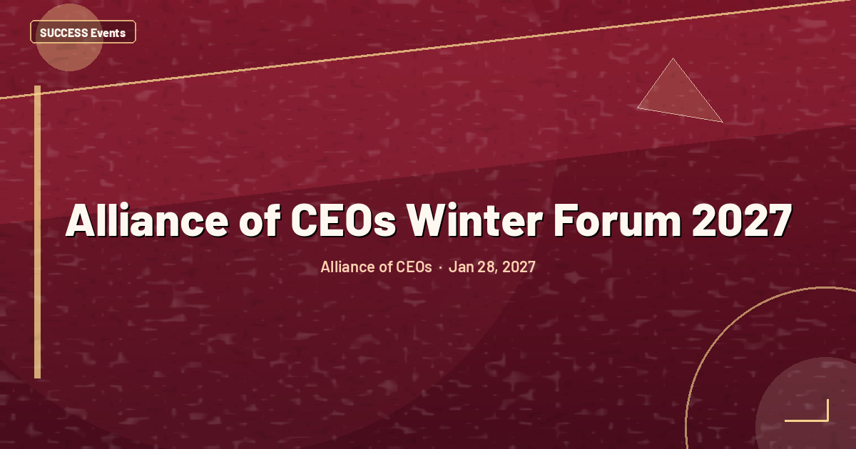 Alliance of CEOs Winter Forum 2027