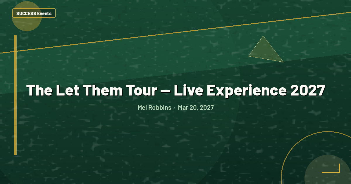 The Let Them Tour — Live Experience 2027