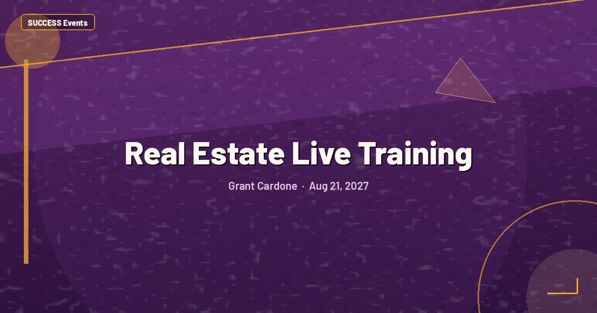 Real Estate Live Training