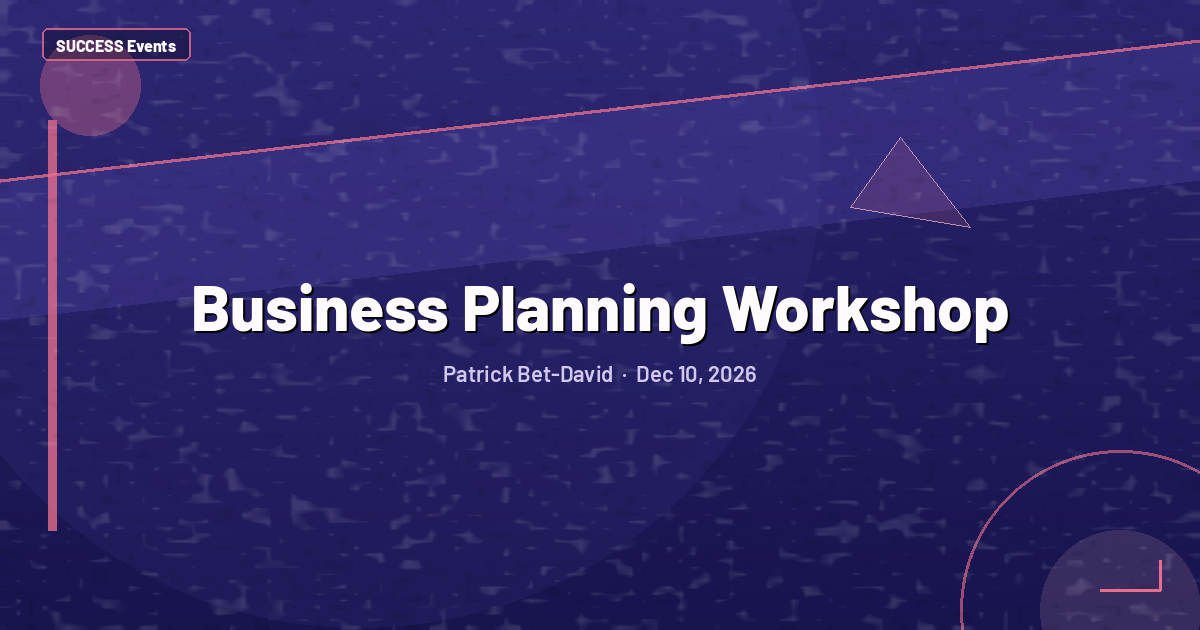 Business Planning Workshop