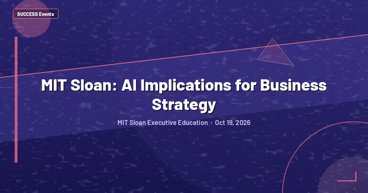 MIT Sloan: AI Implications for Business Strategy