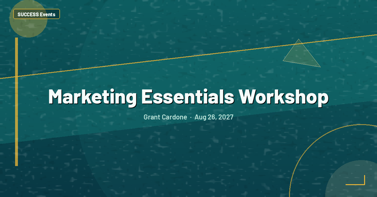 Marketing Essentials Workshop