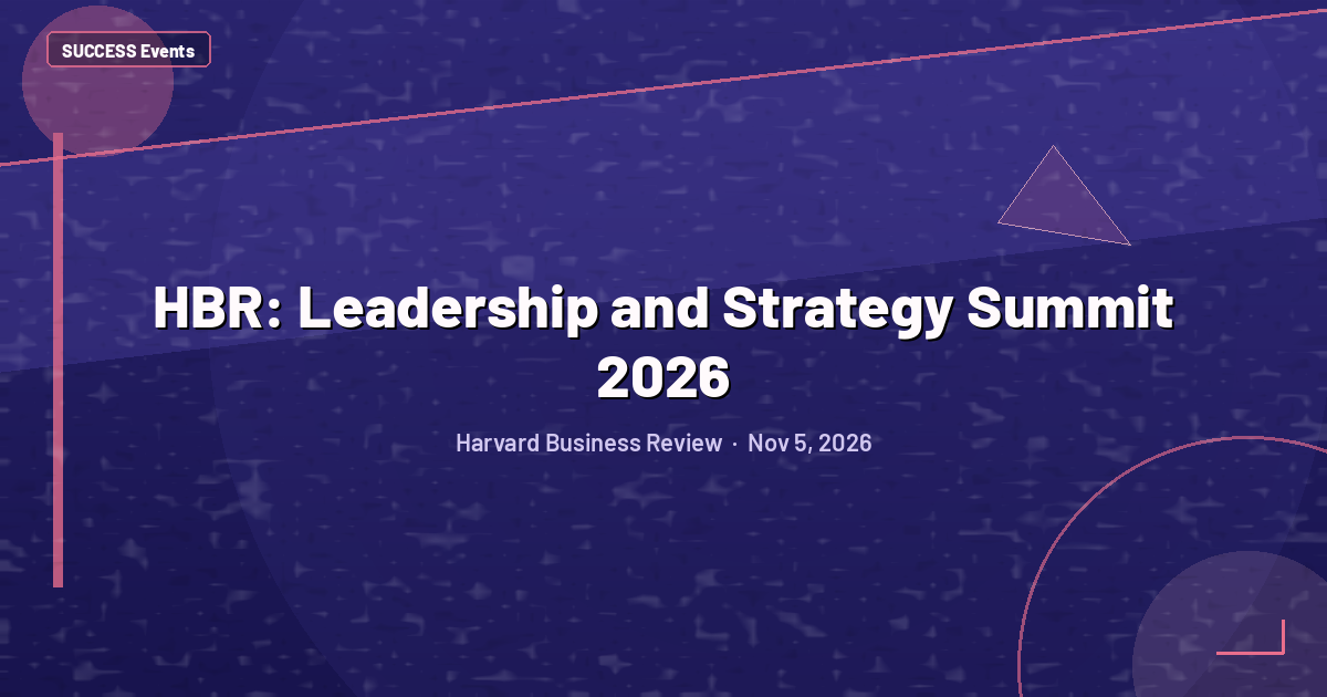 HBR: Leadership and Strategy Summit 2026
