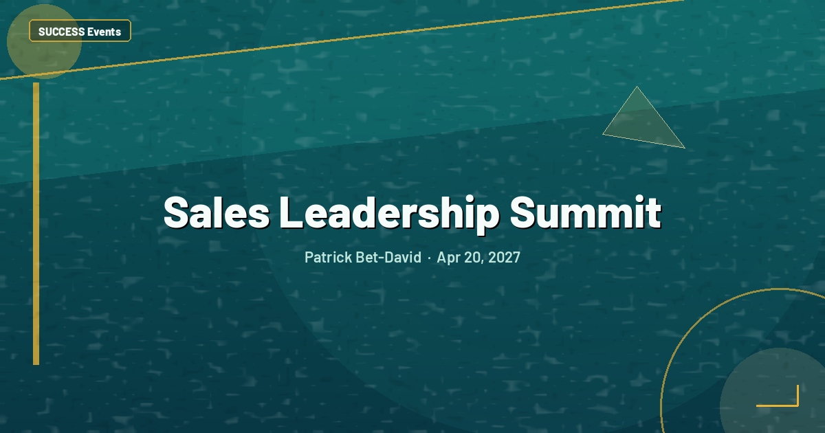 Sales Leadership Summit