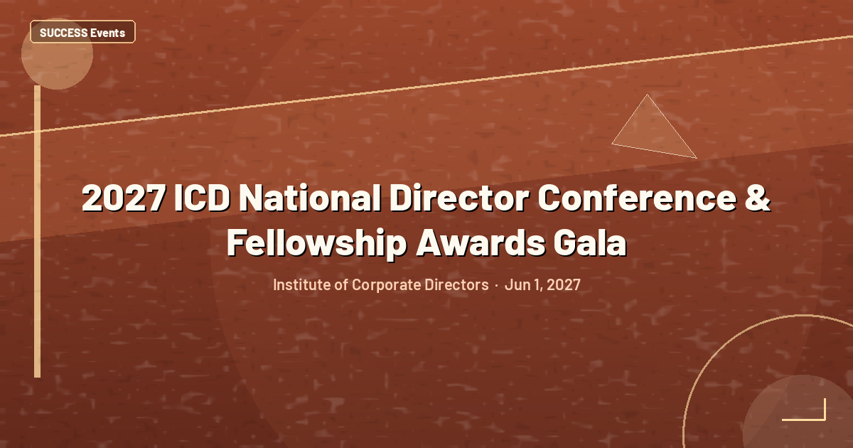 2027 ICD National Director Conference & Fellowship Awards Gala