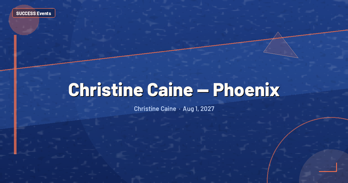 Christine Caine — Phoenix