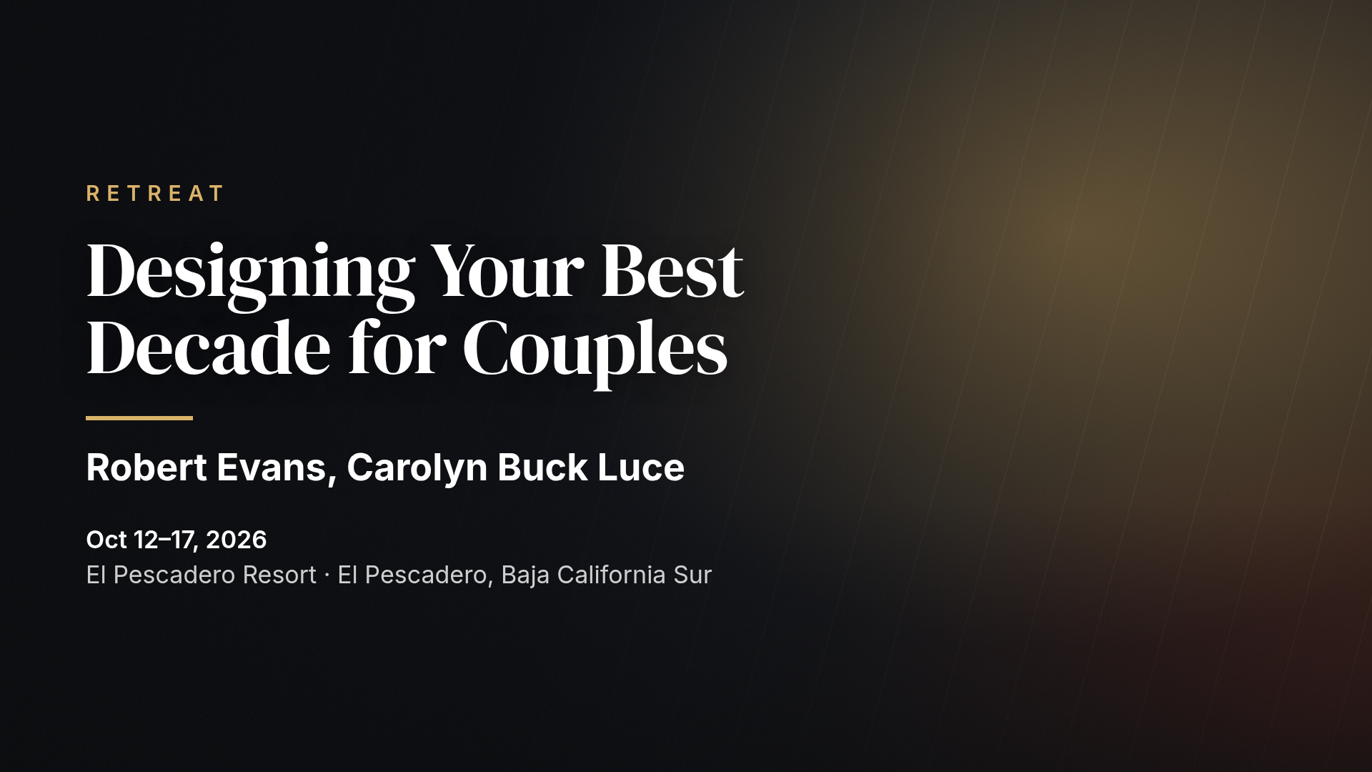 Designing Your Best Decade for Couples (MEA Baja)