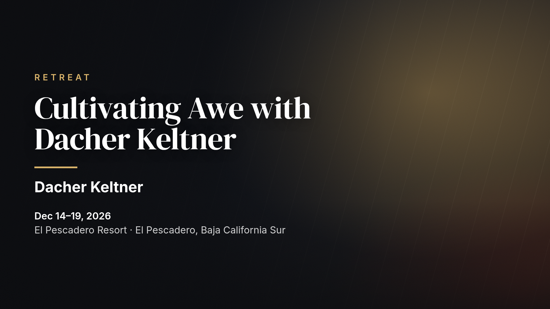 Cultivating Awe with Dacher Keltner (MEA Baja)