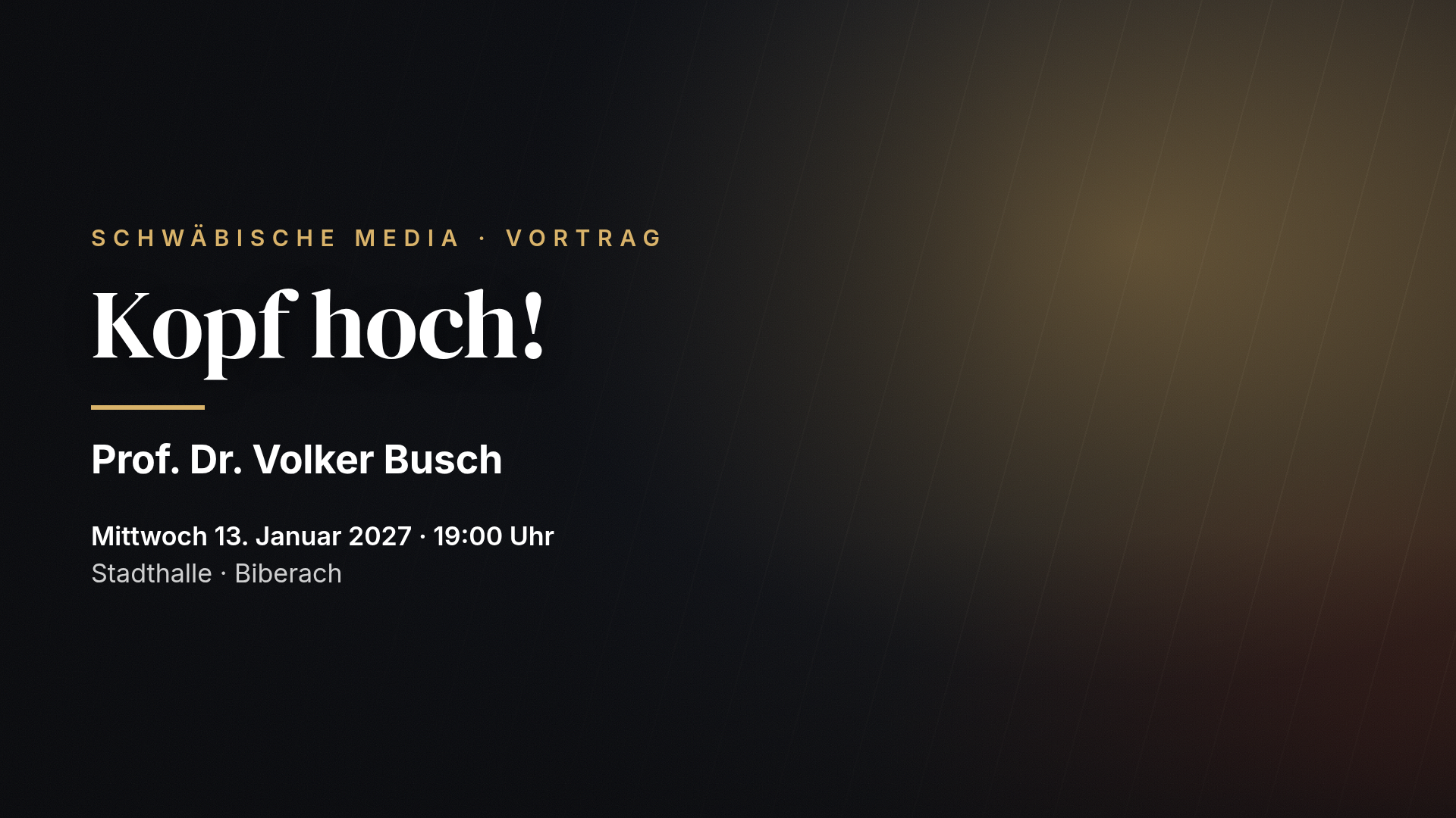 Prof. Dr. Volker Busch: Kopf hoch! — Biberach