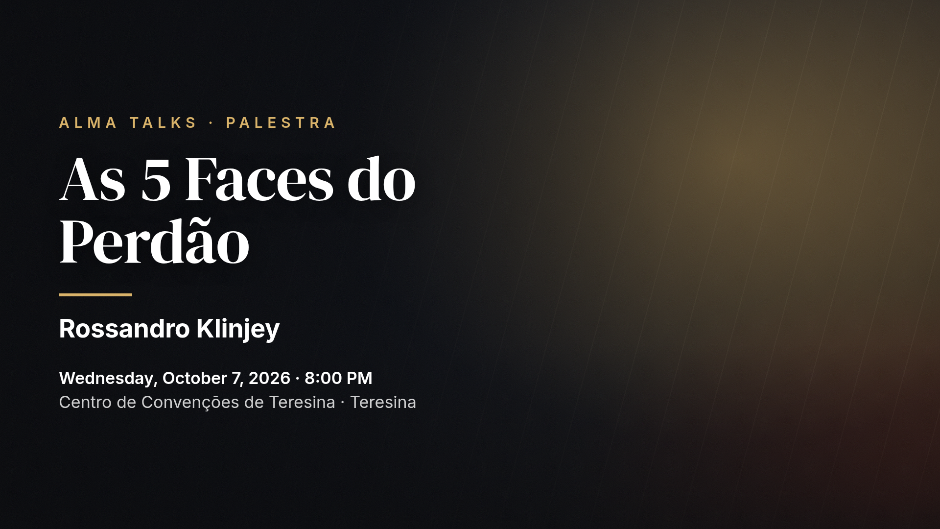 Rossandro Klinjey: As 5 Faces do Perdão — Teresina