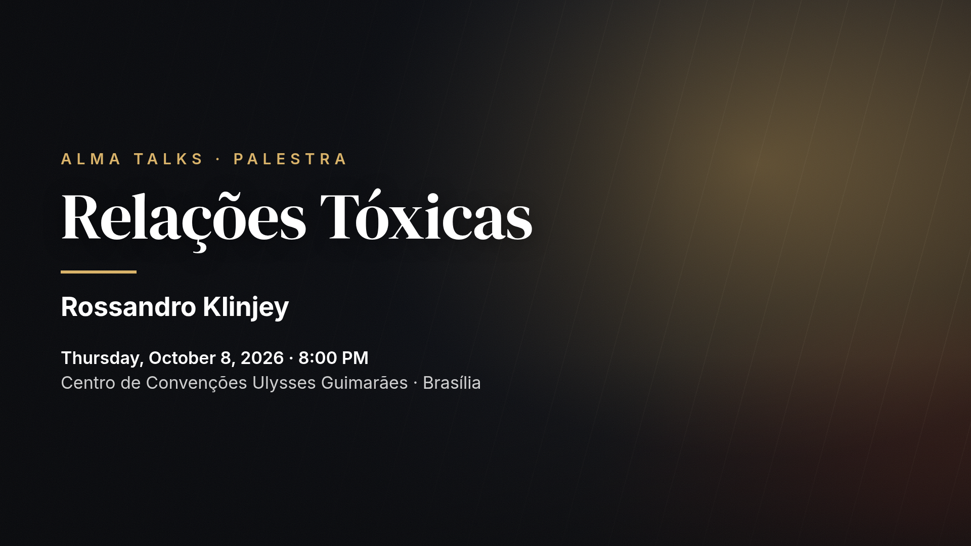 Rossandro Klinjey: Relações Tóxicas — Brasília