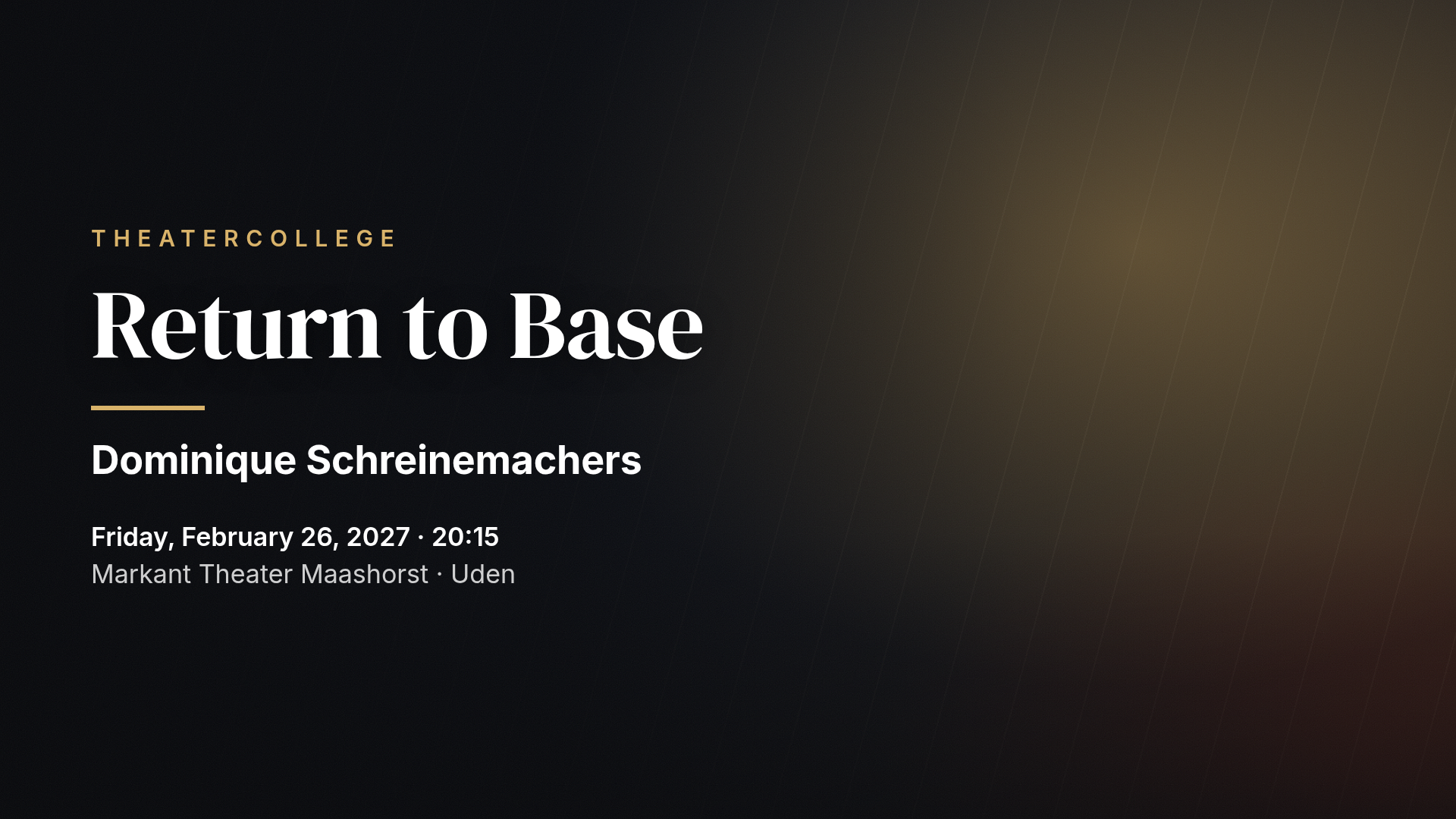 Dominique Schreinemachers: Return to Base — Uden