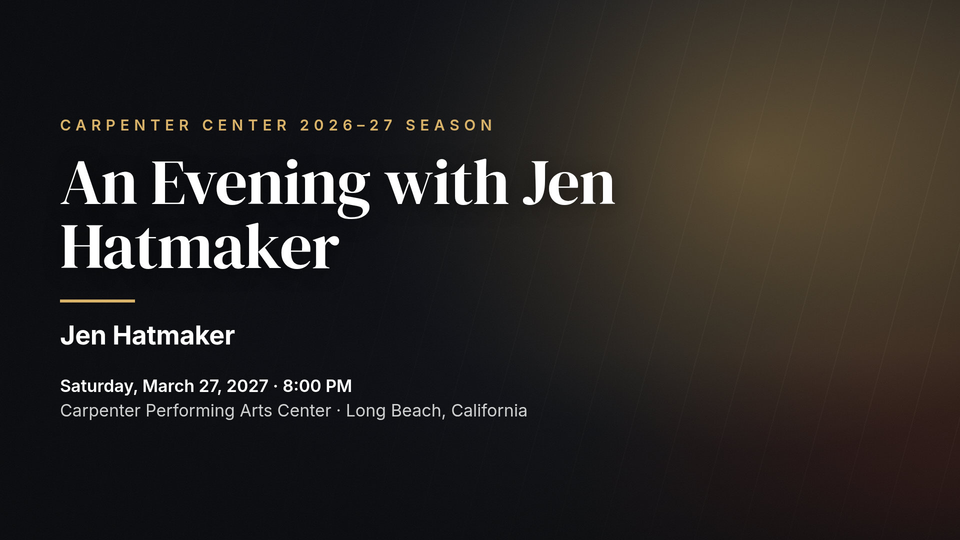 An Evening with Jen Hatmaker — Carpenter Center, Long Beach