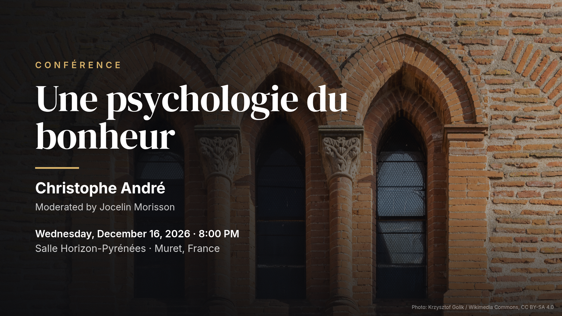 Christophe André: Une psychologie du bonheur — Muret